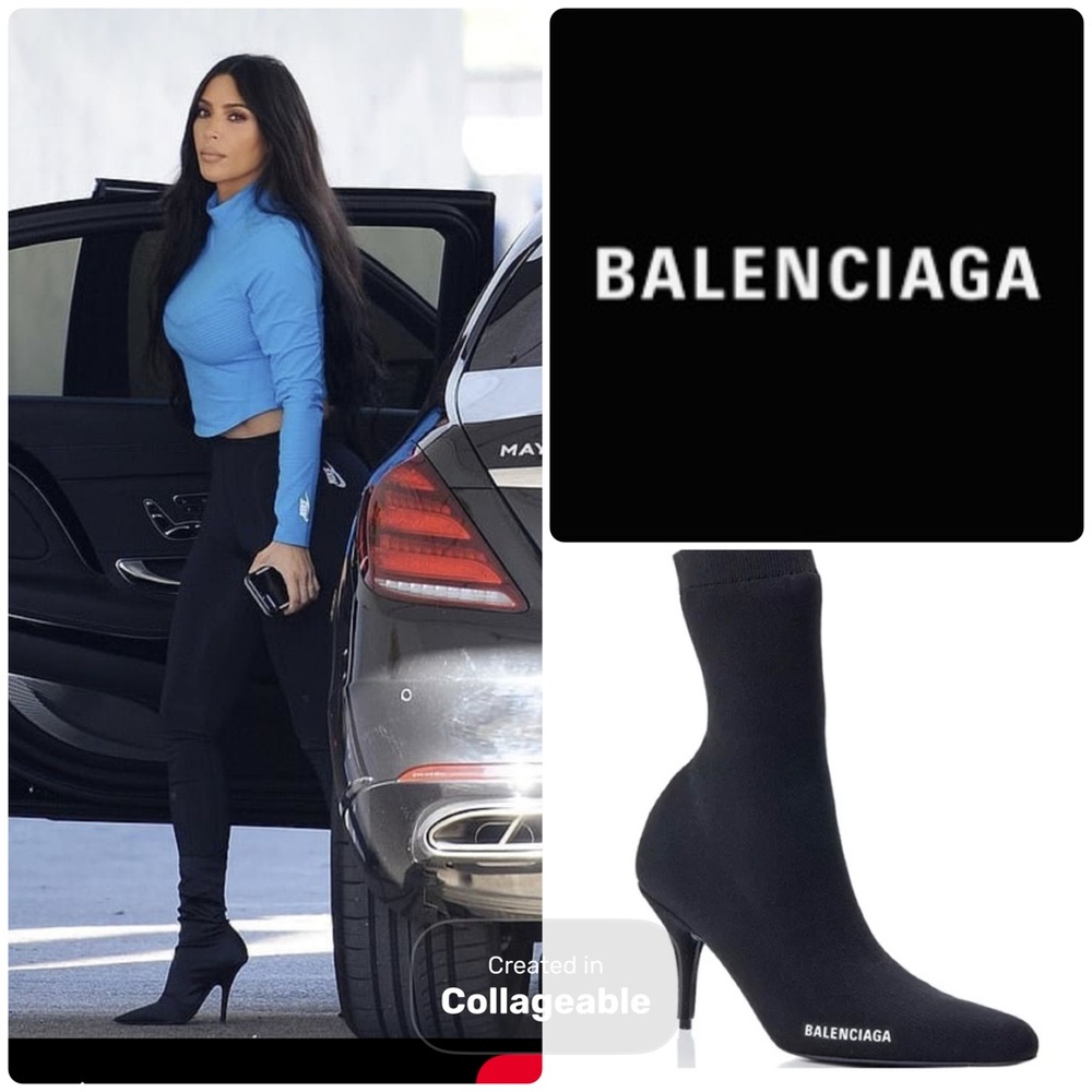 ‼️WOW‼️BALENCIAGA Black SOCK Style Heeled Booties‼️NO NEED TO SAY MORE💯🖤🖤🖤🖤🖤🖤🖤🖤🖤